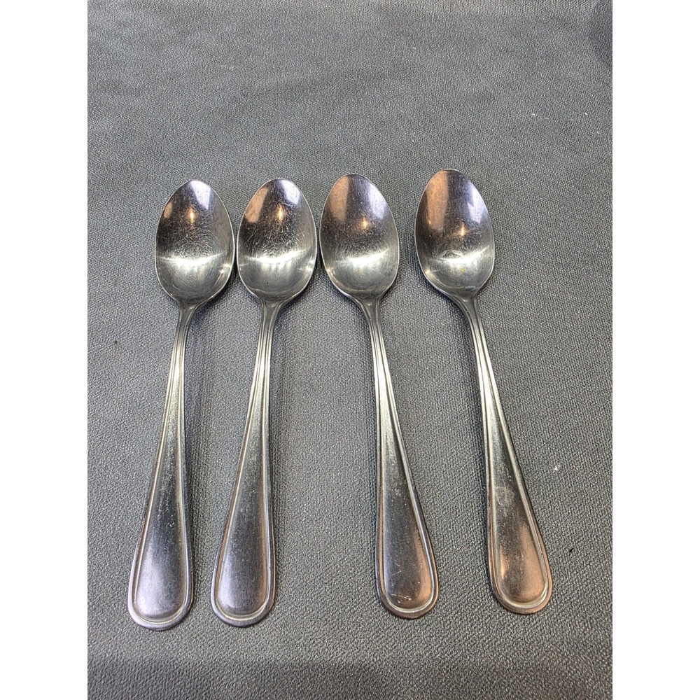 Royal Household Stainless Steel Teaspoons Set of 4 Silverware Flatware 6 inch